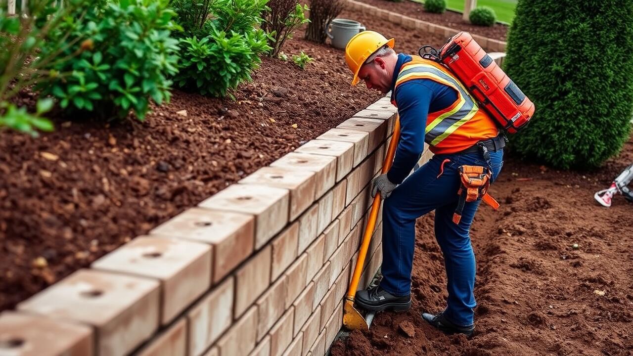 How deep should a retaining wall be buried?