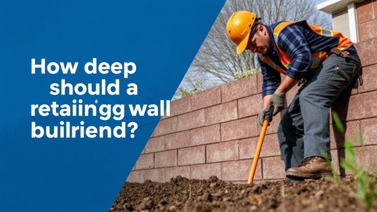 How deep should a retaining wall be buried?