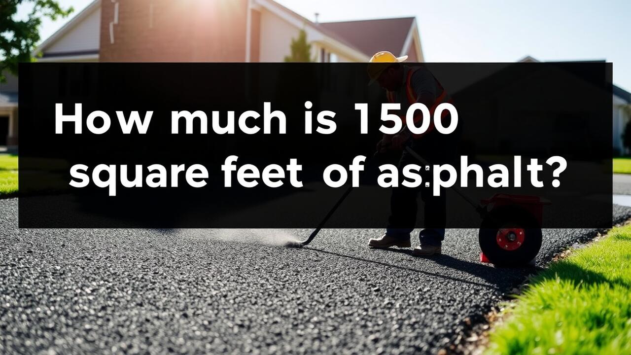 How much is 1500 square feet of asphalt?