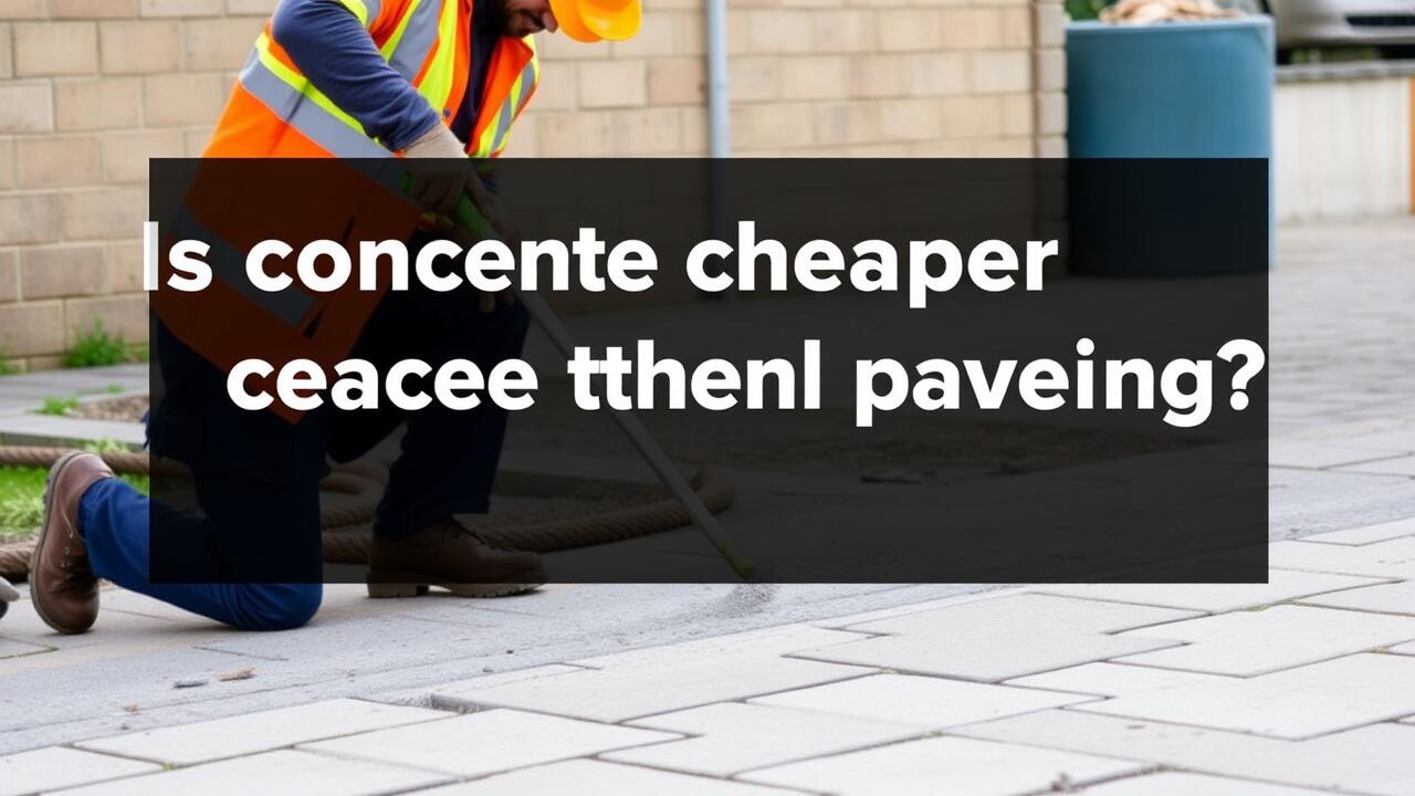 Is concrete cheaper than paving?