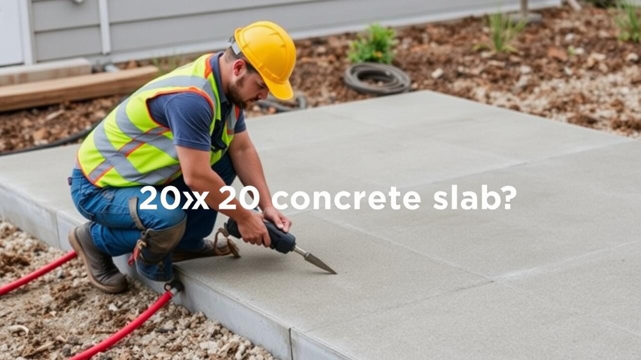 What is the average cost for a 20x20 concrete slab?