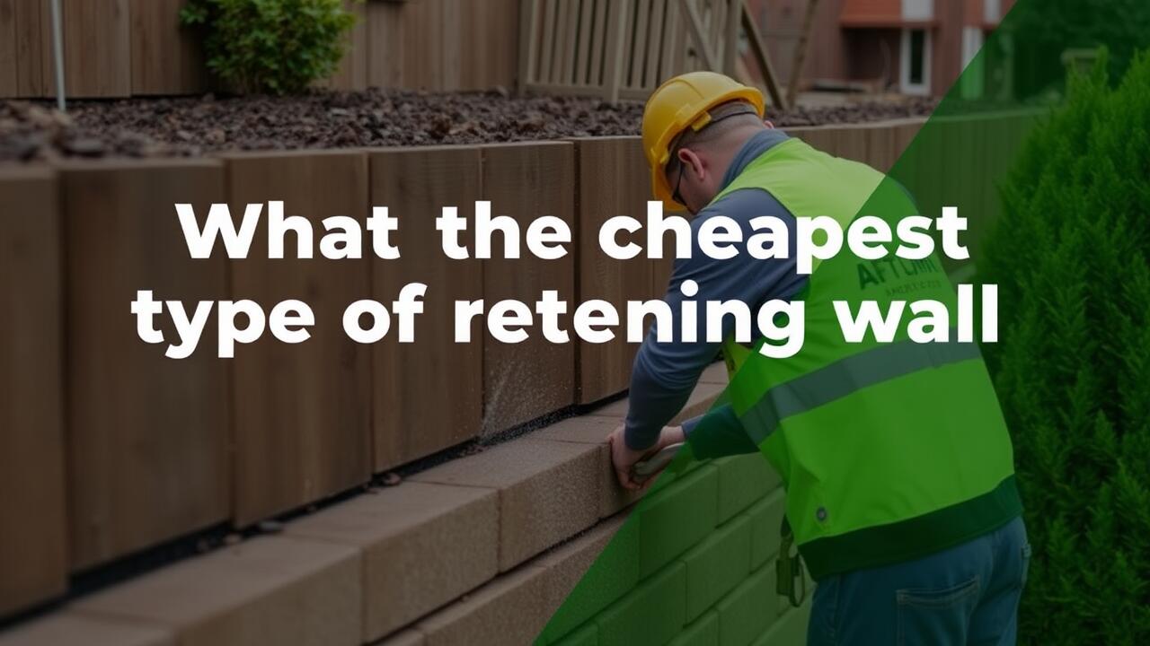 What is the cheapest type of retaining wall?