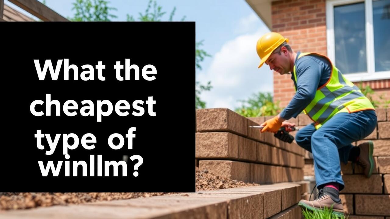 What is the cheapest type of retaining wall?