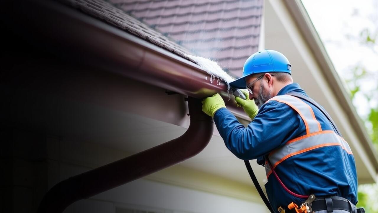 How often should roof gutters be cleaned?