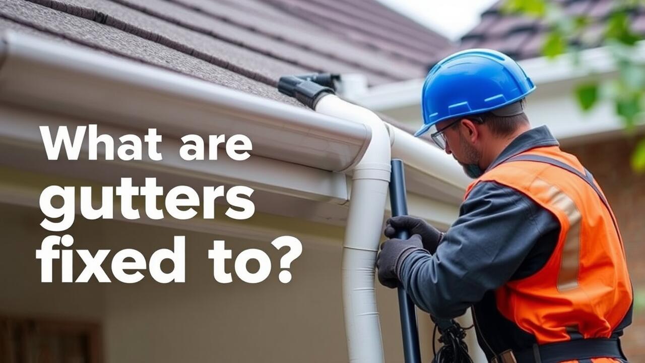 What are gutters fixed to?