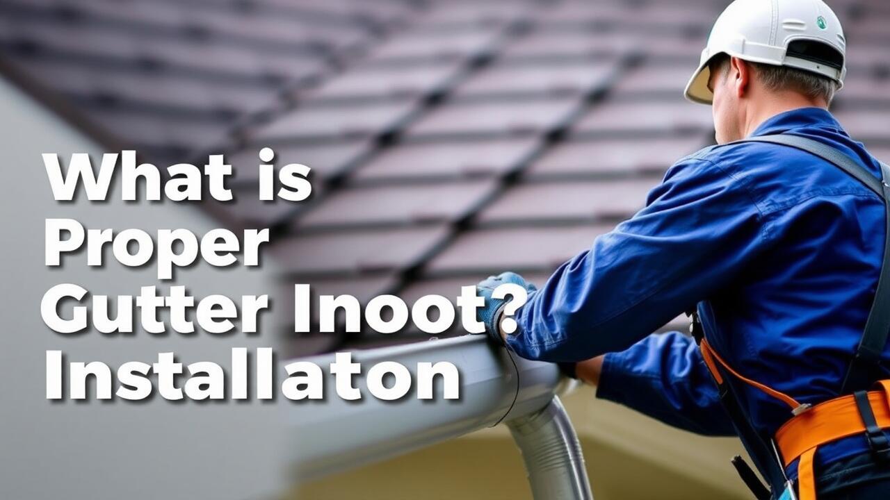 What is proper gutter installation?