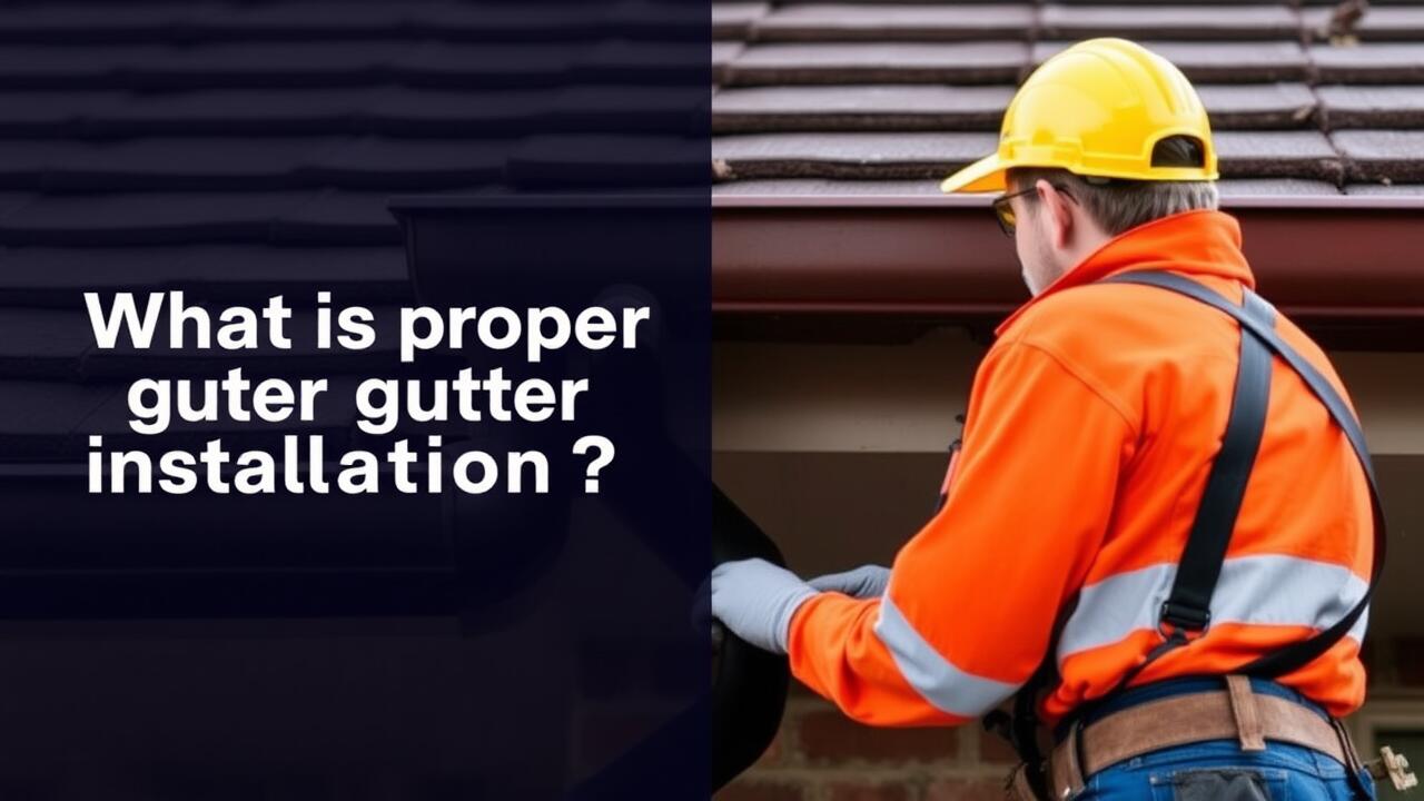 What is proper gutter installation?