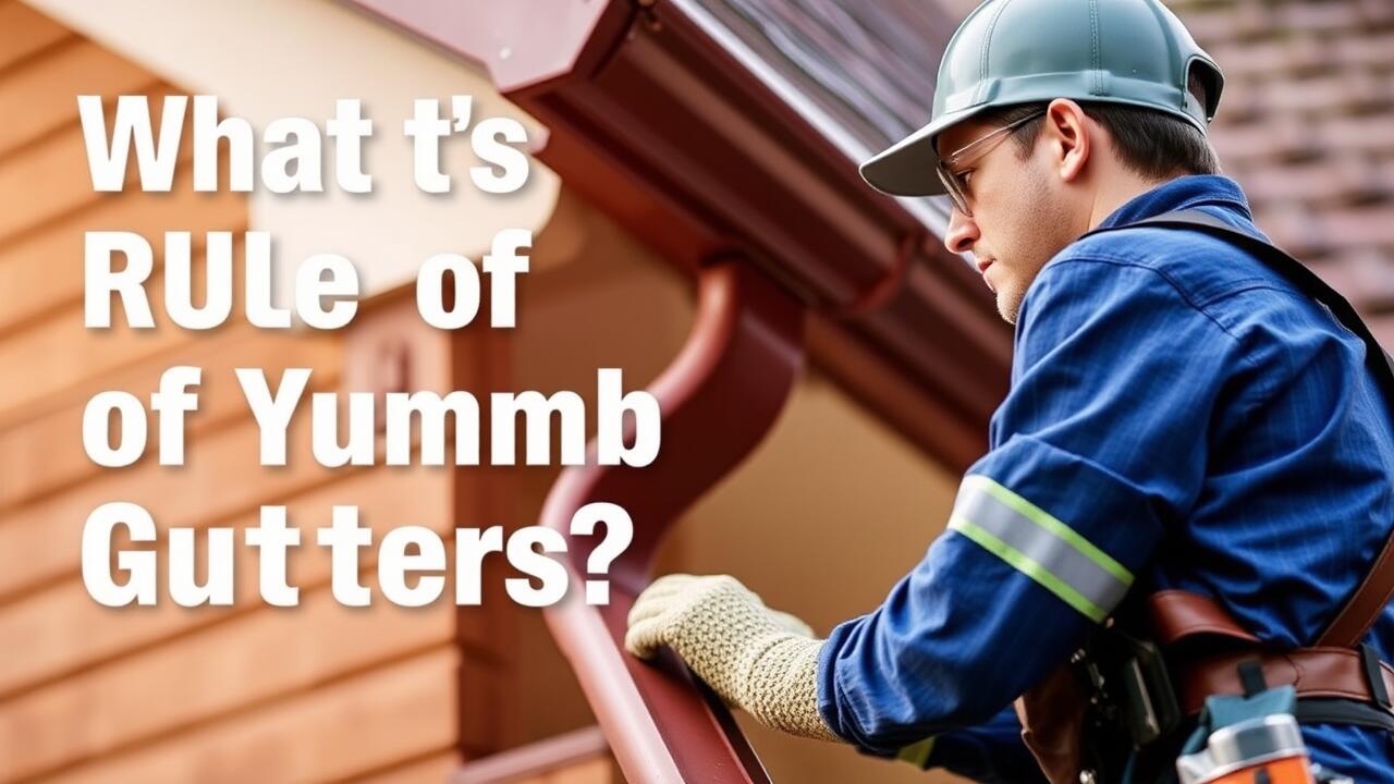 What is the rule of thumb for gutters?