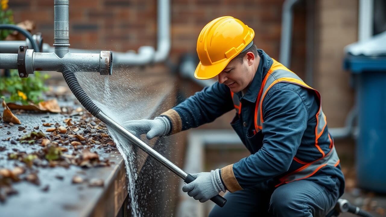 How do professionals clear drains?