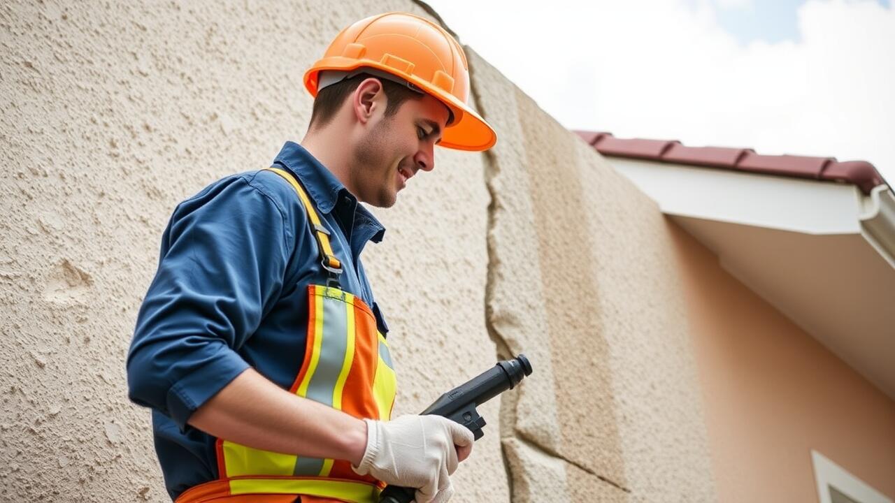 Evaluating Water Damage in Stucco Cracks  