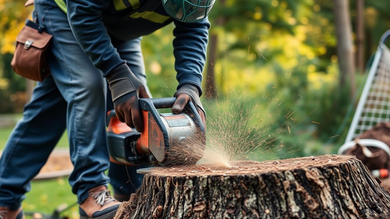 Can you leave stump grindings in the ground?