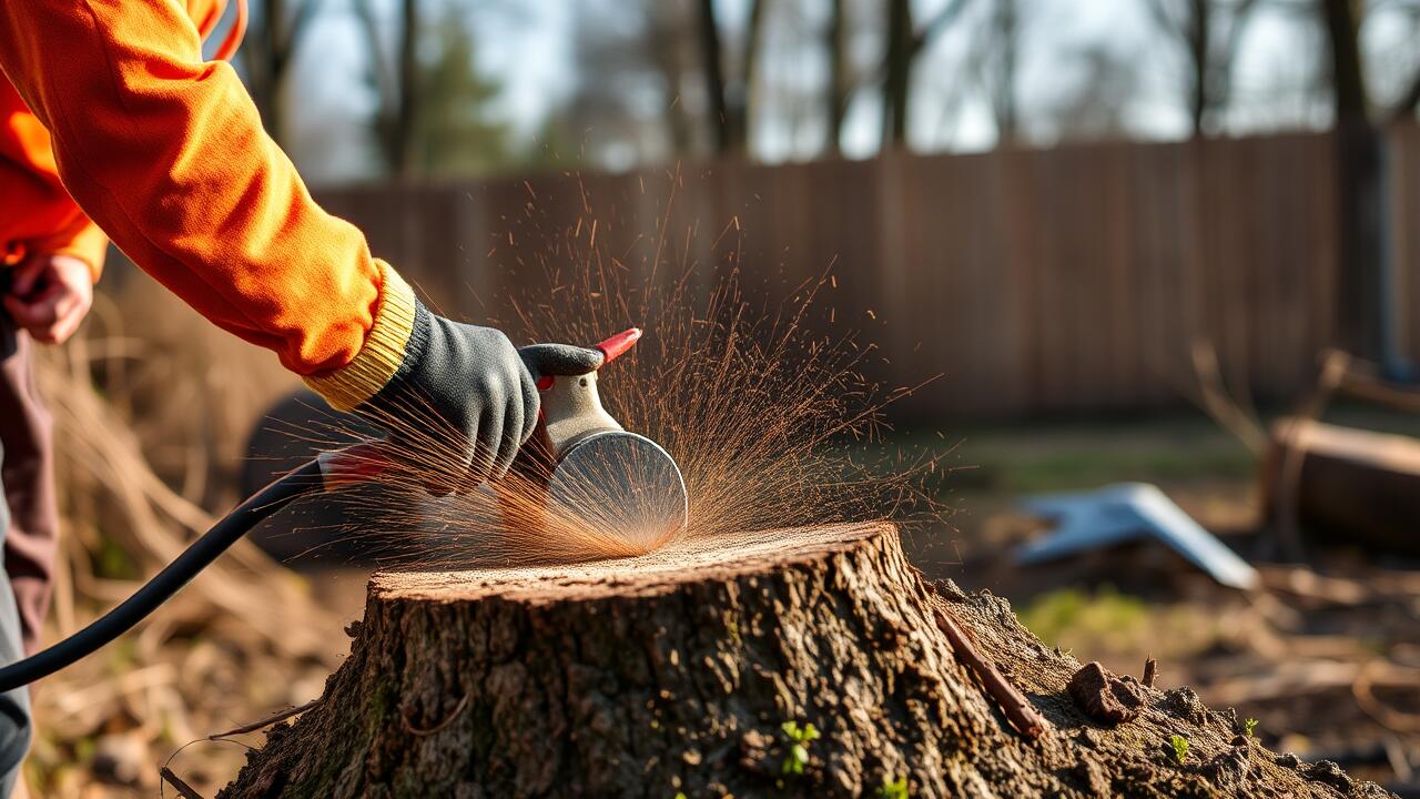 Stump Grinding with Compact Equipment  