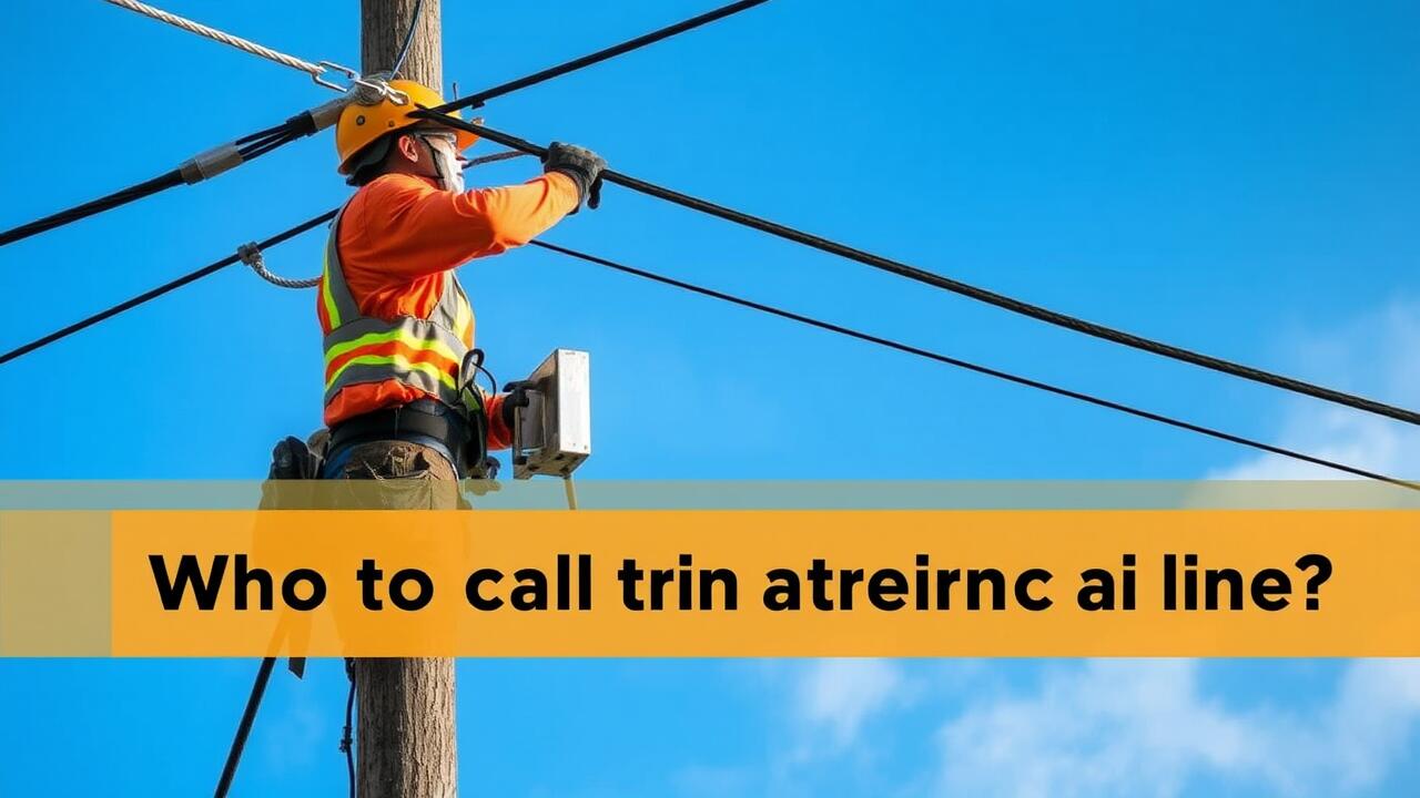 Who to call to trim trees around power lines?