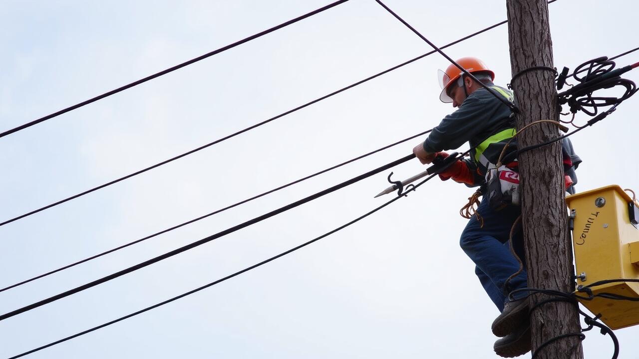 Who to call to trim trees around power lines?