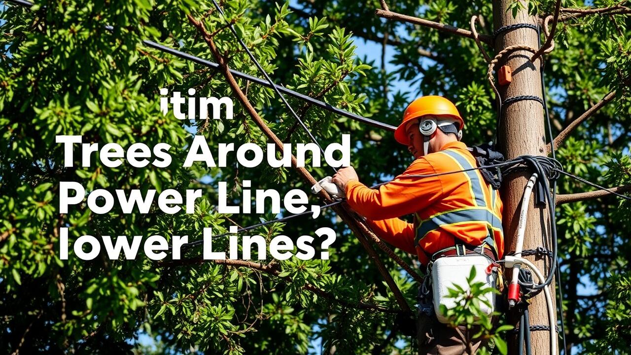 Who to call to trim trees around power lines?