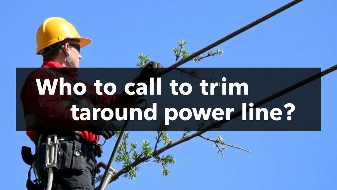 Who to call to trim trees around power lines?