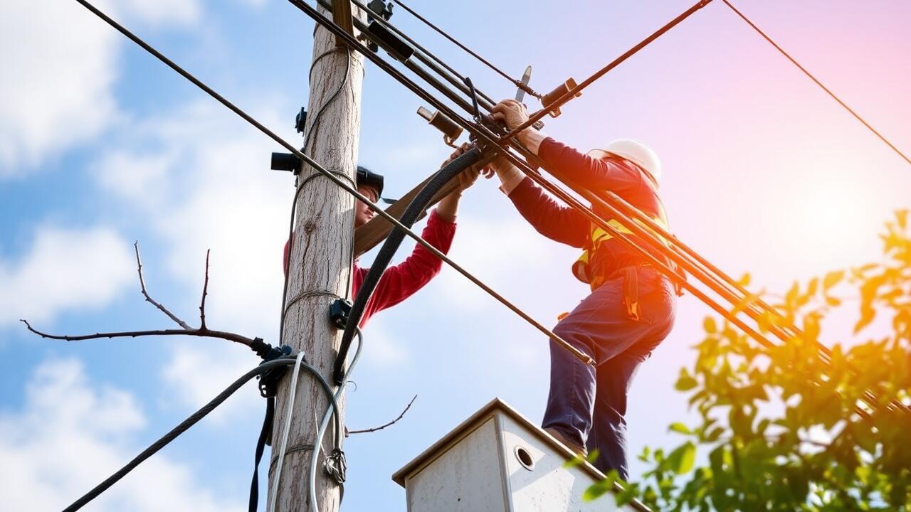 Who to call to trim trees around power lines?