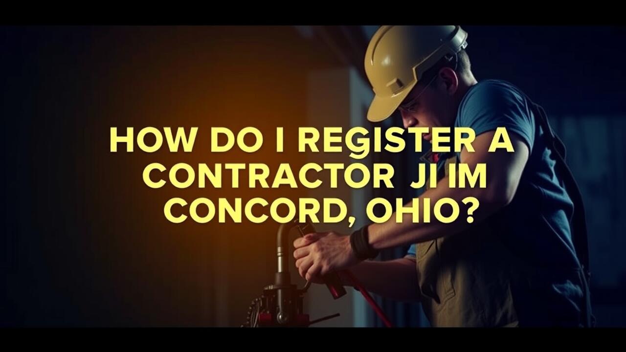 How do I register a contractor in Concord Ohio?