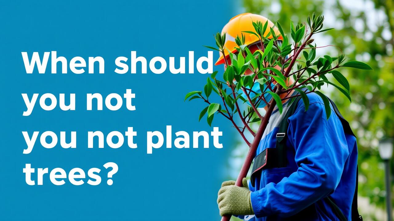 When should you not plant trees?